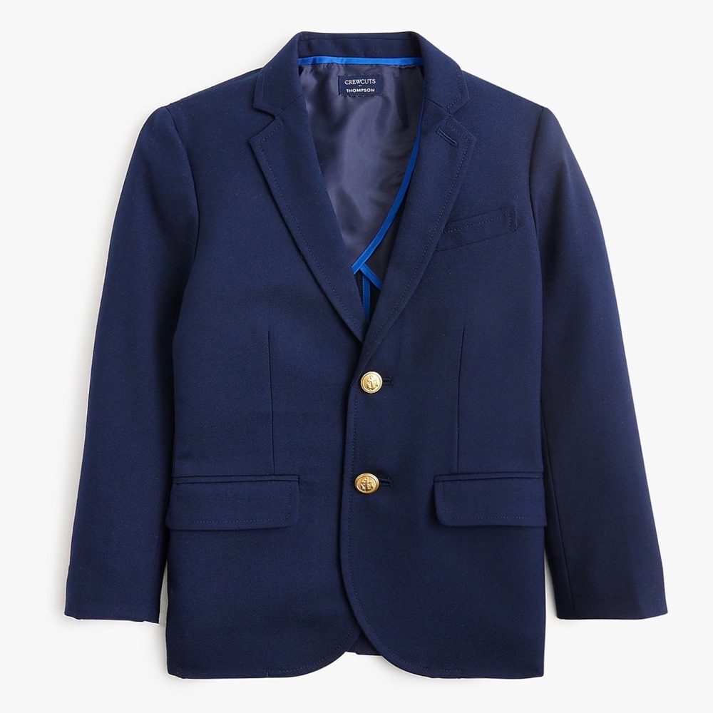 Crewcuts Kids Navy suit : blazer with Gold Buttons and pants. High quality